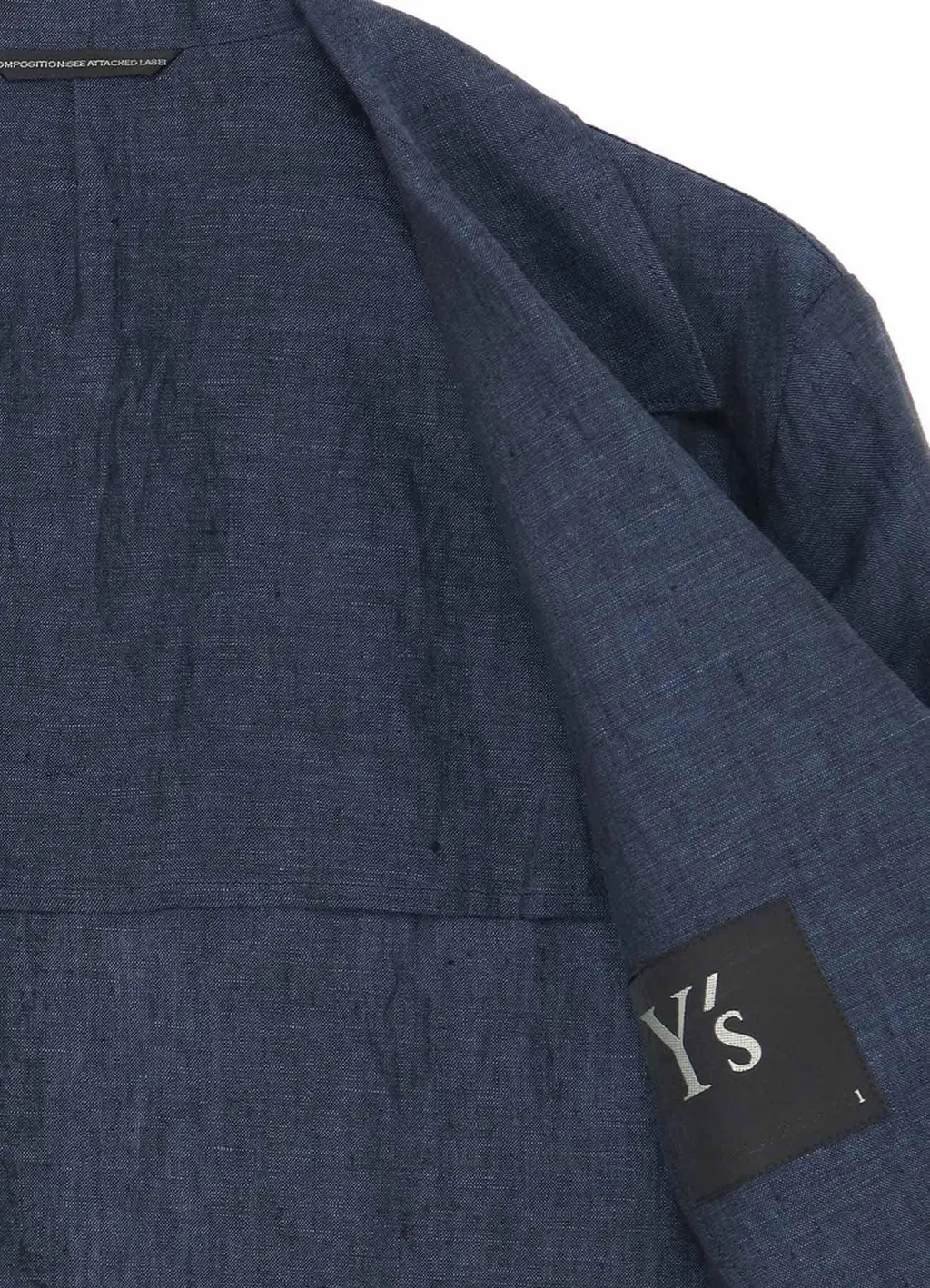 Linen Chambray Ethnic Patchwork Print 3/4 Work Jacket