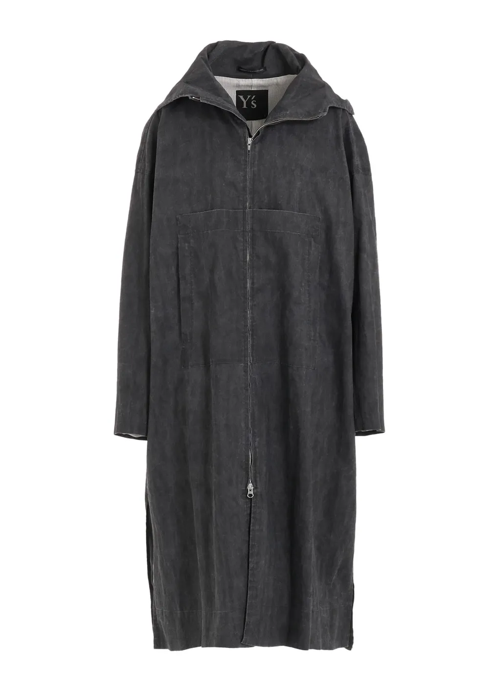 Ramie/Nylon Pigment Coating Big Anorak Coat