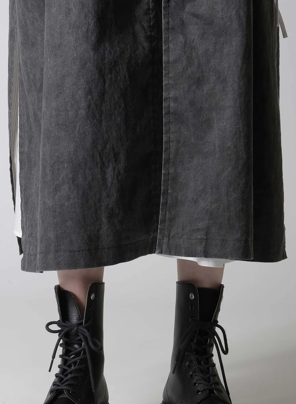 Ramie/Nylon Pigment Coating Big Anorak Coat