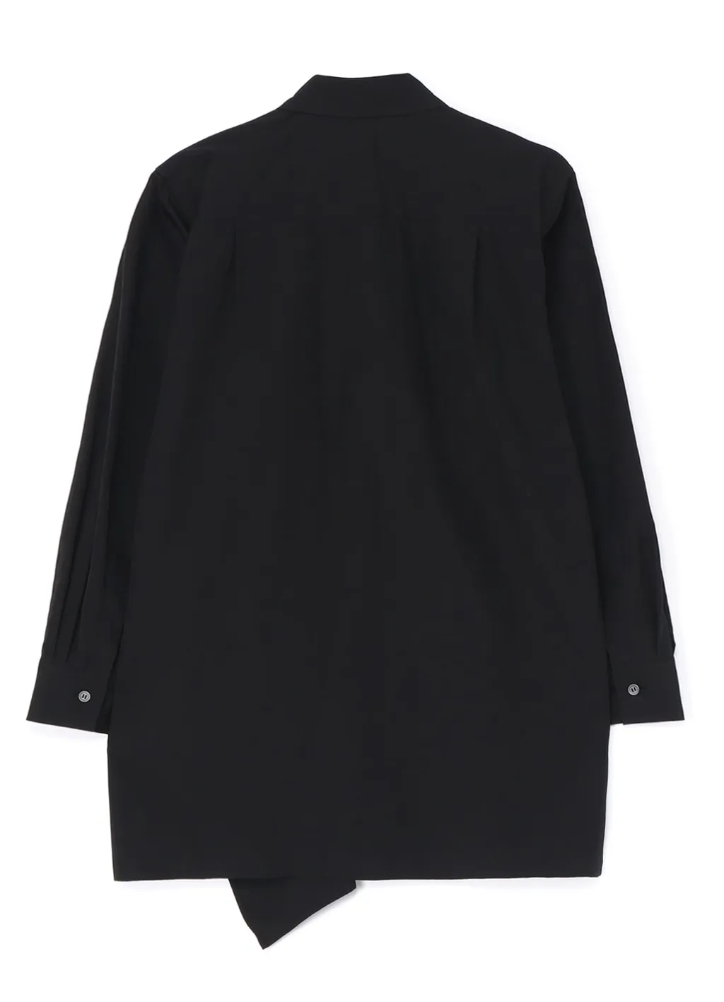 Cotton Broadcloth Left Front Drape Blouse