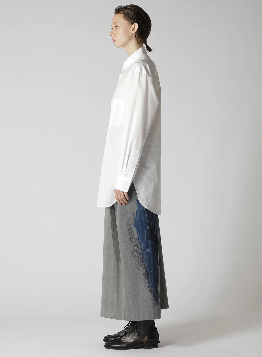 Cotton Broadcloth Double Collar Shirt