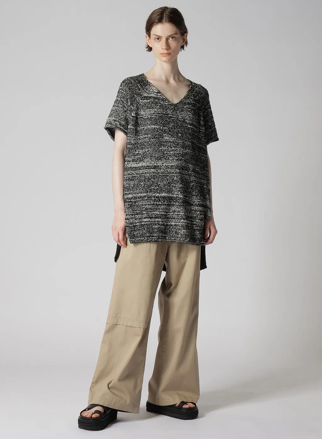 [Y's Born Product] Cotton Twill Long Straight Pants