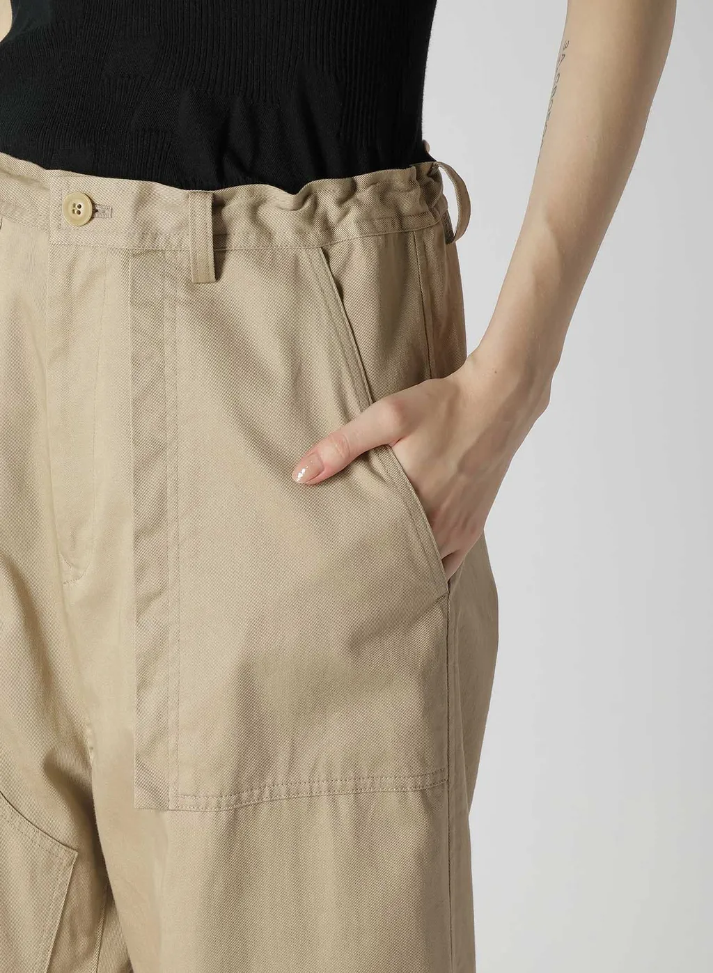 [Y's Born Product] Cotton Twill Long Straight Pants