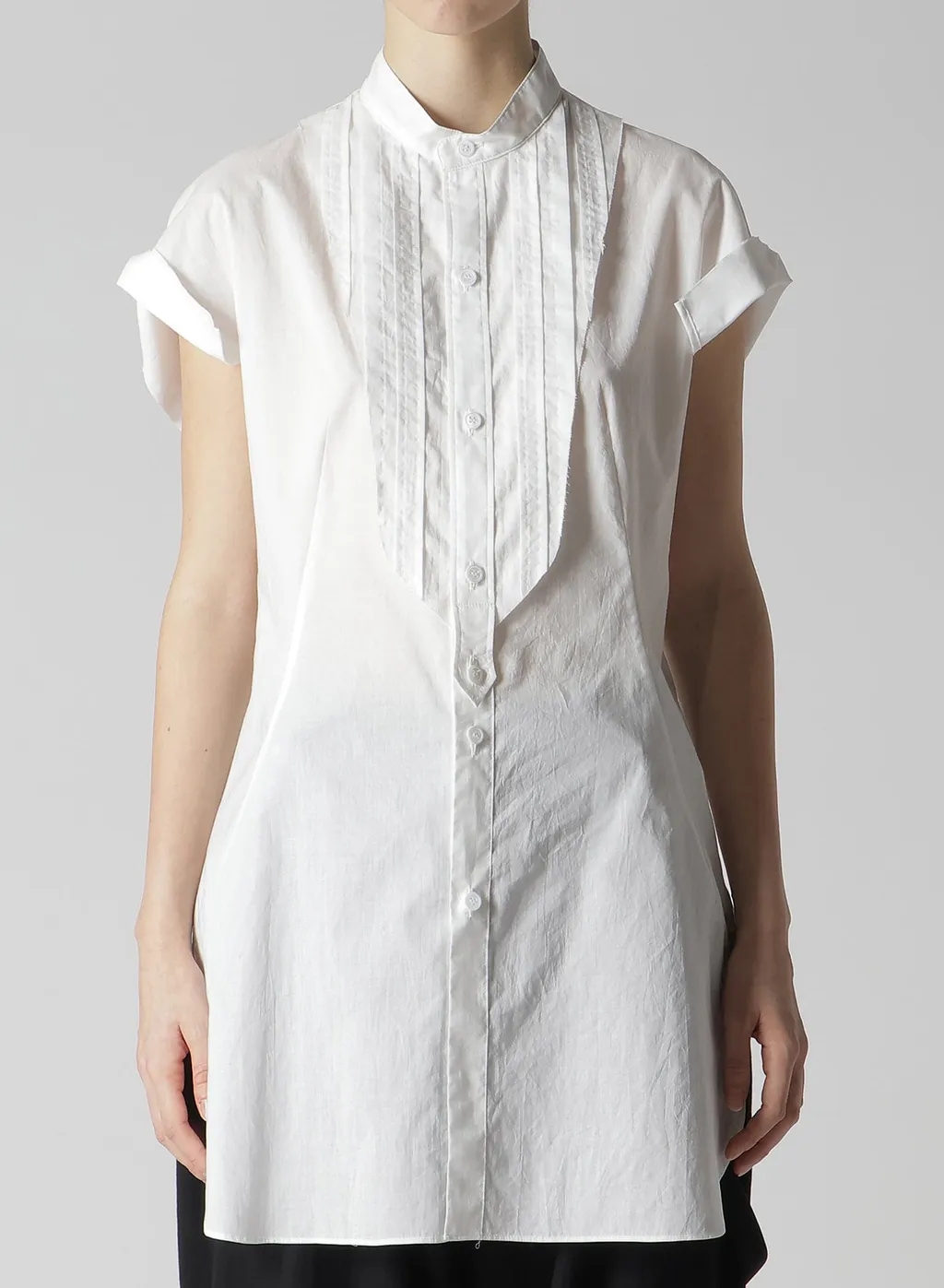 Cotton/Lawn Stand Collar Shirt