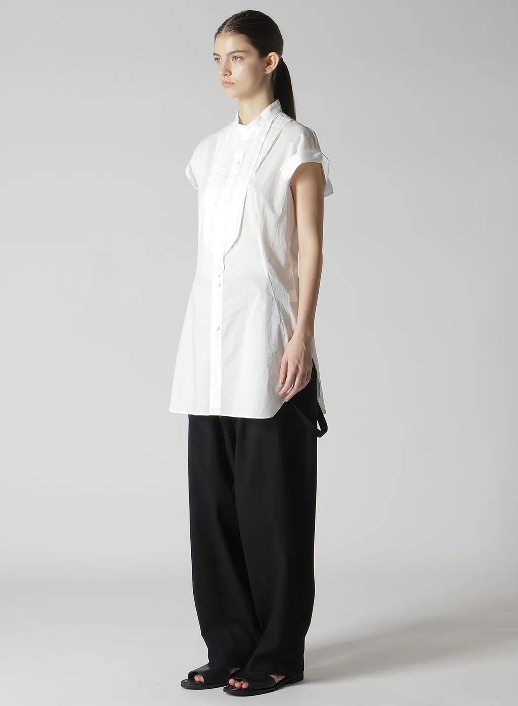 Cotton/Lawn Stand Collar Shirt