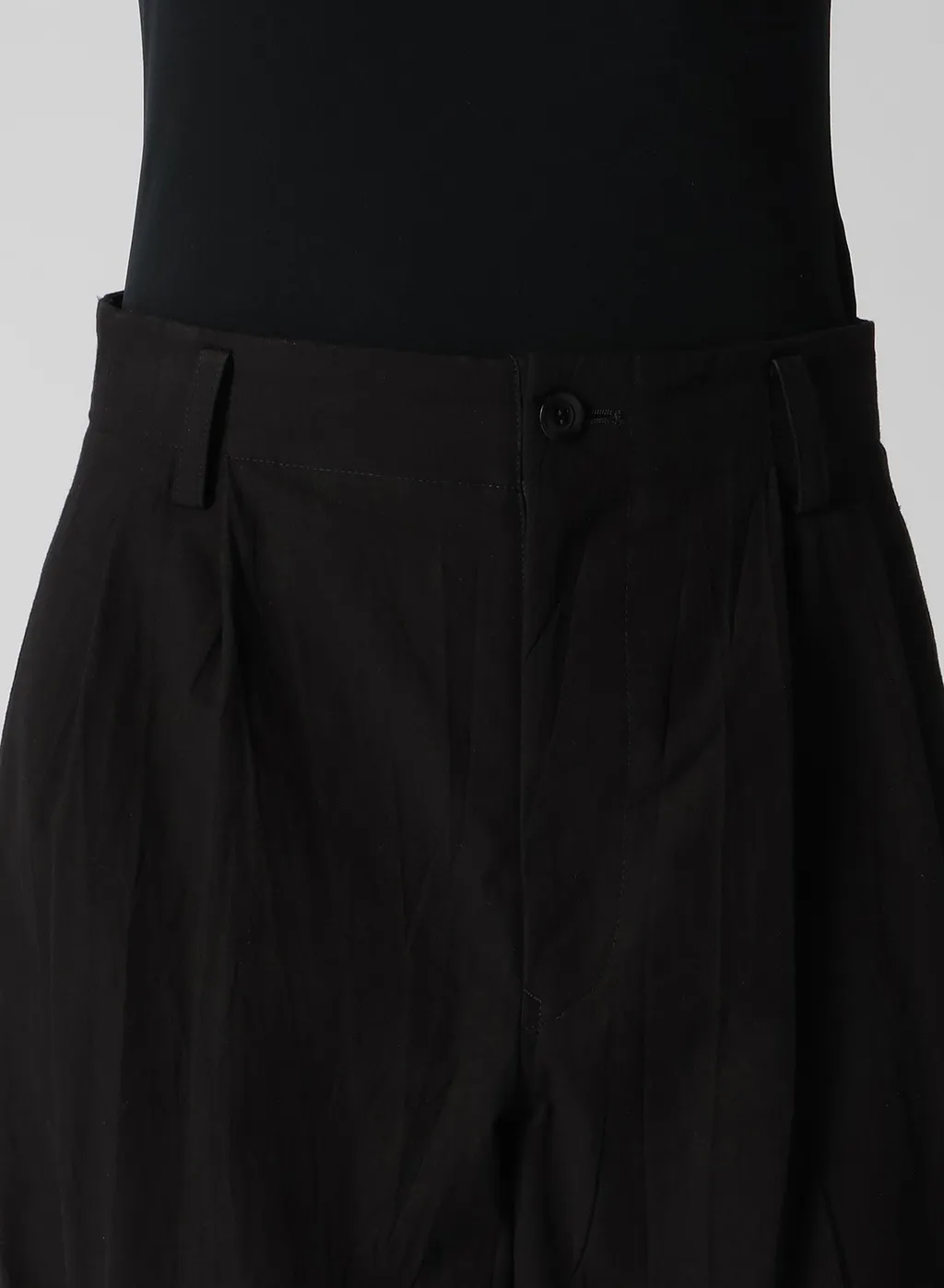Plain Weave Denim Lace Up Hem Pants