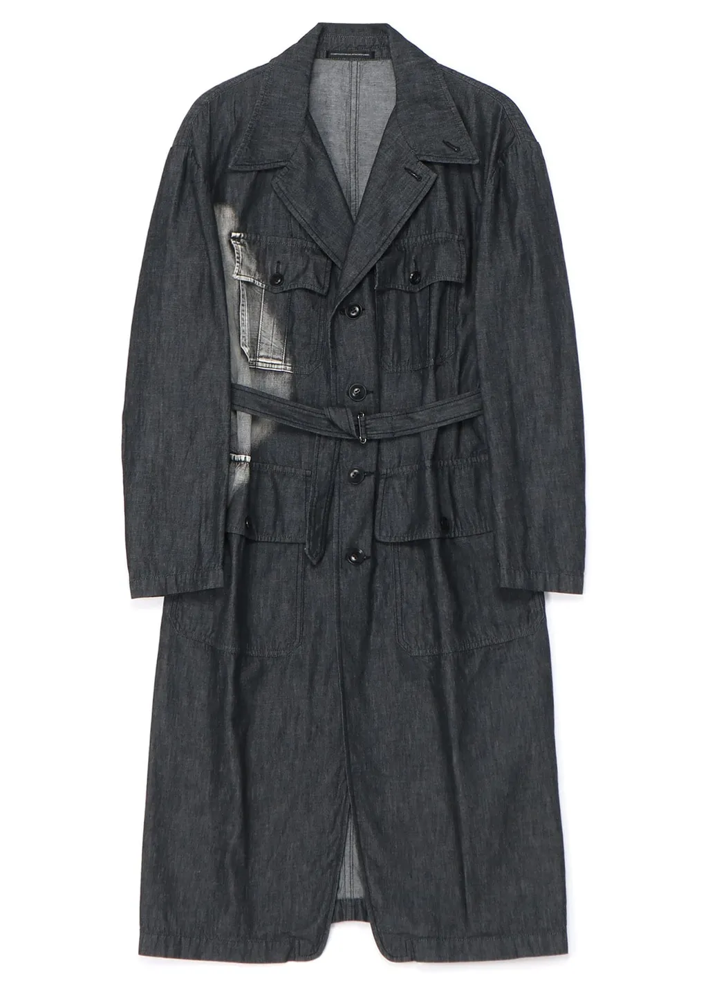 Spotted Denim 4 Pockets Long Jacket