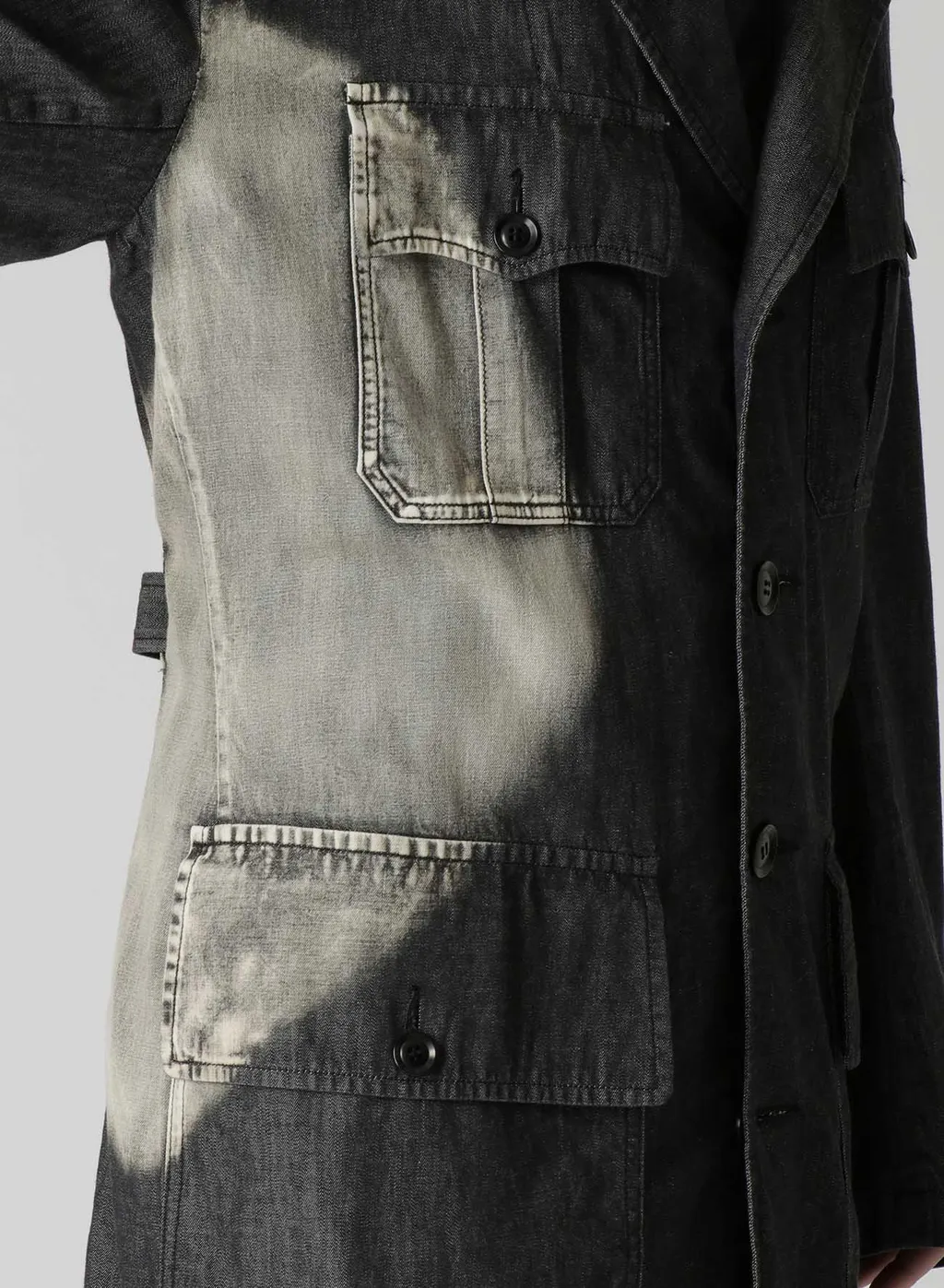 Spotted Denim 4 Pockets Long Jacket