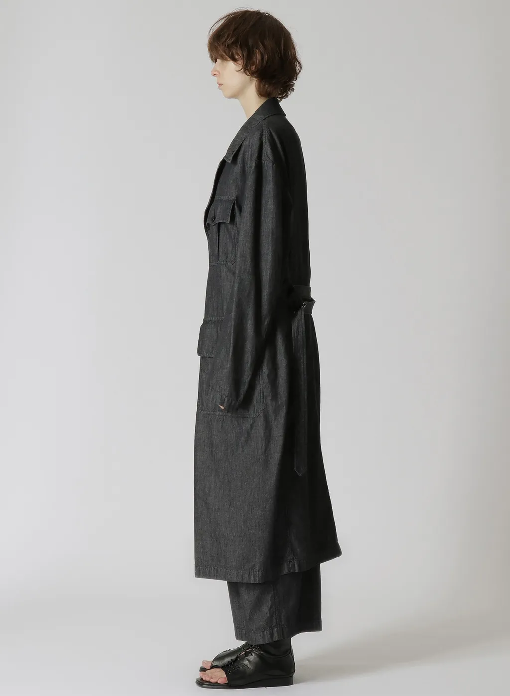 Spotted Denim 4 Pockets Long Jacket