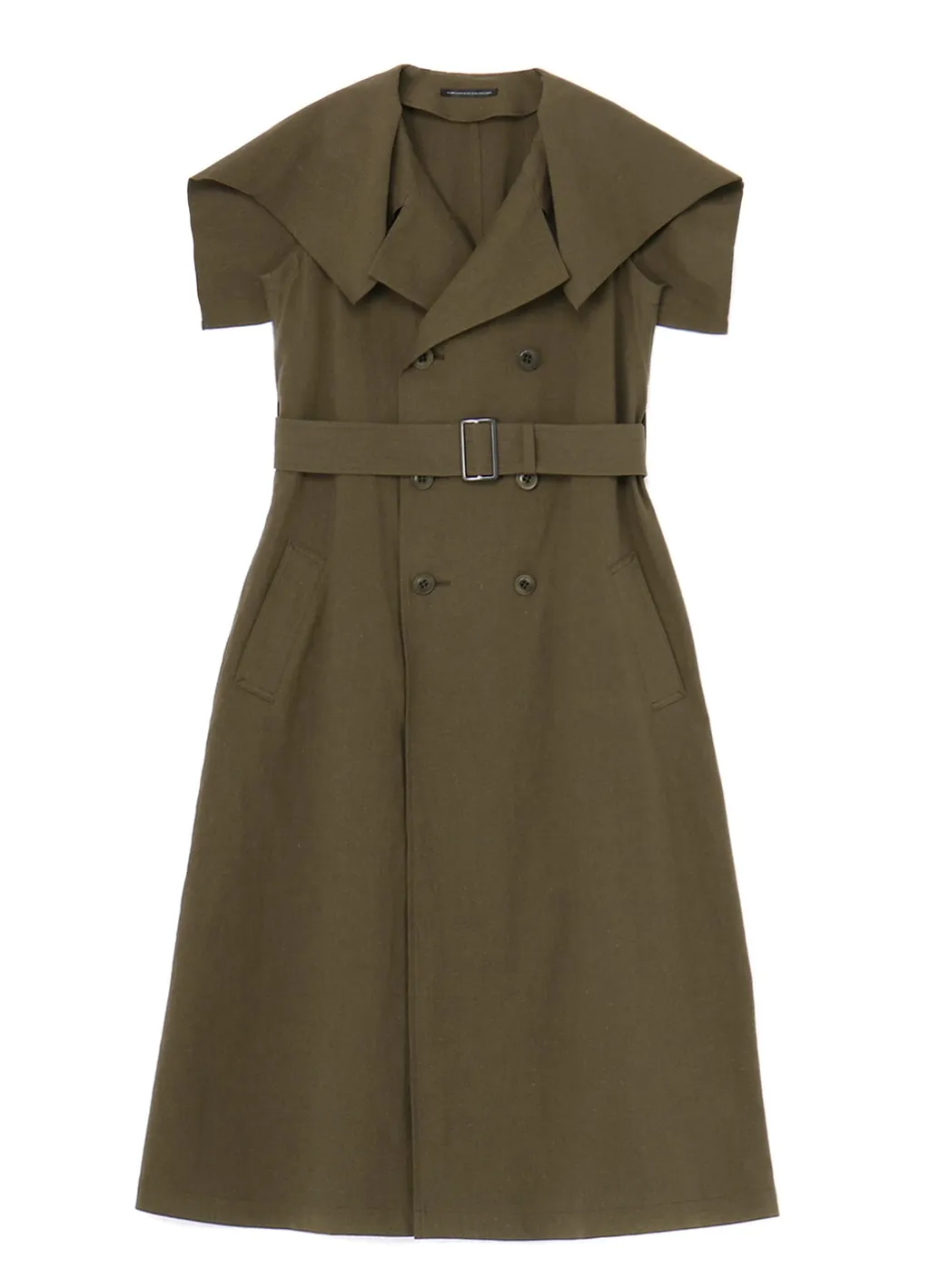 Cotton Flax Poplin Sailor Collar Coat