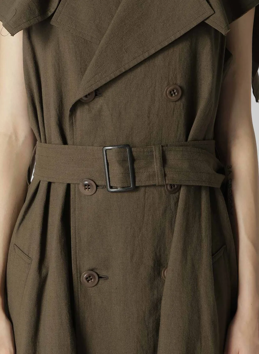 Cotton Flax Poplin Sailor Collar Coat