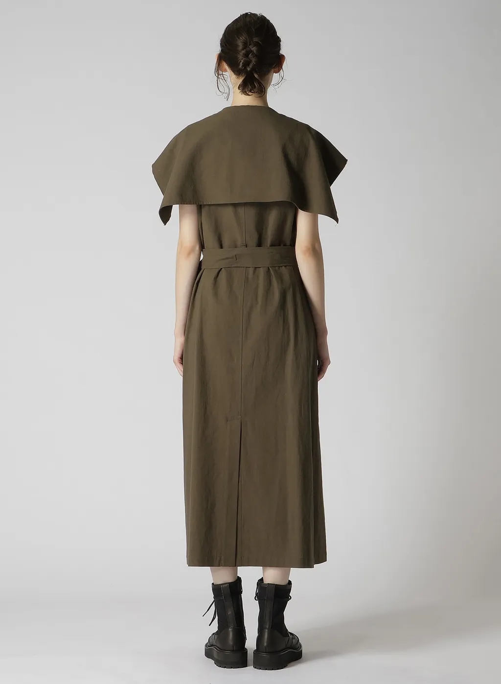 Cotton Flax Poplin Sailor Collar Coat