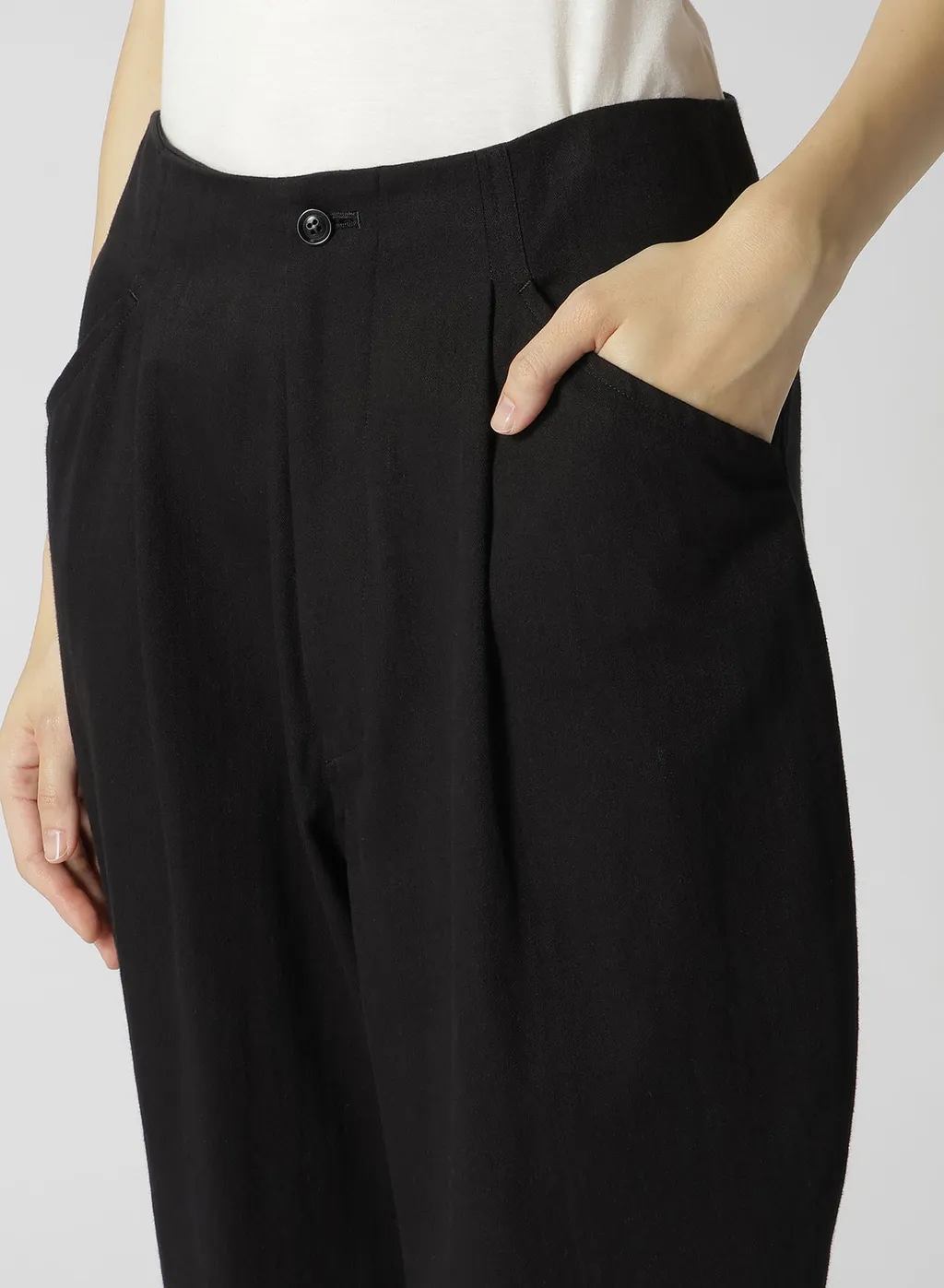Uneven Yarn Soft Twill Jodhpurs Pants