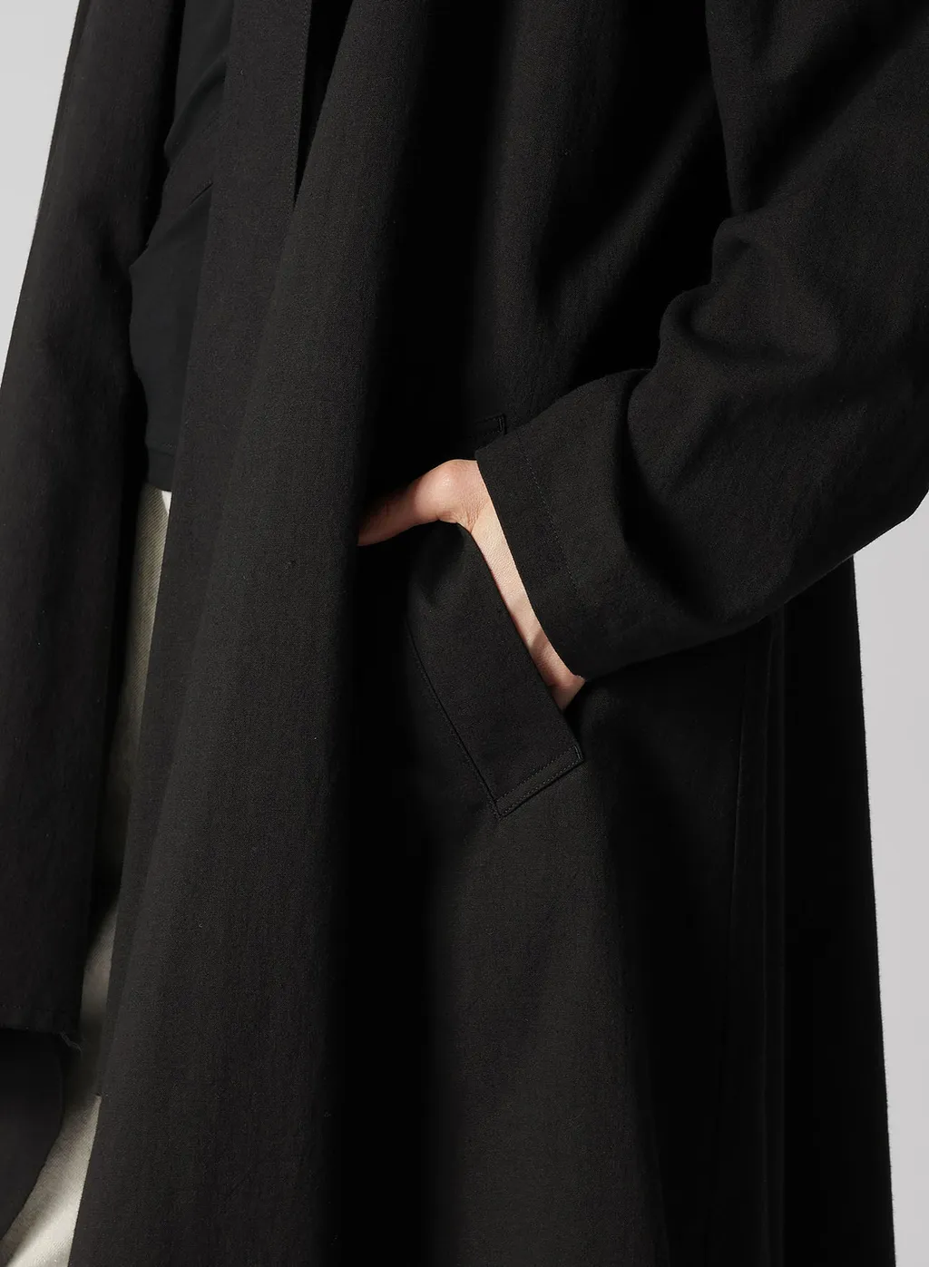 Cotton Flax Poplin Robe Coat