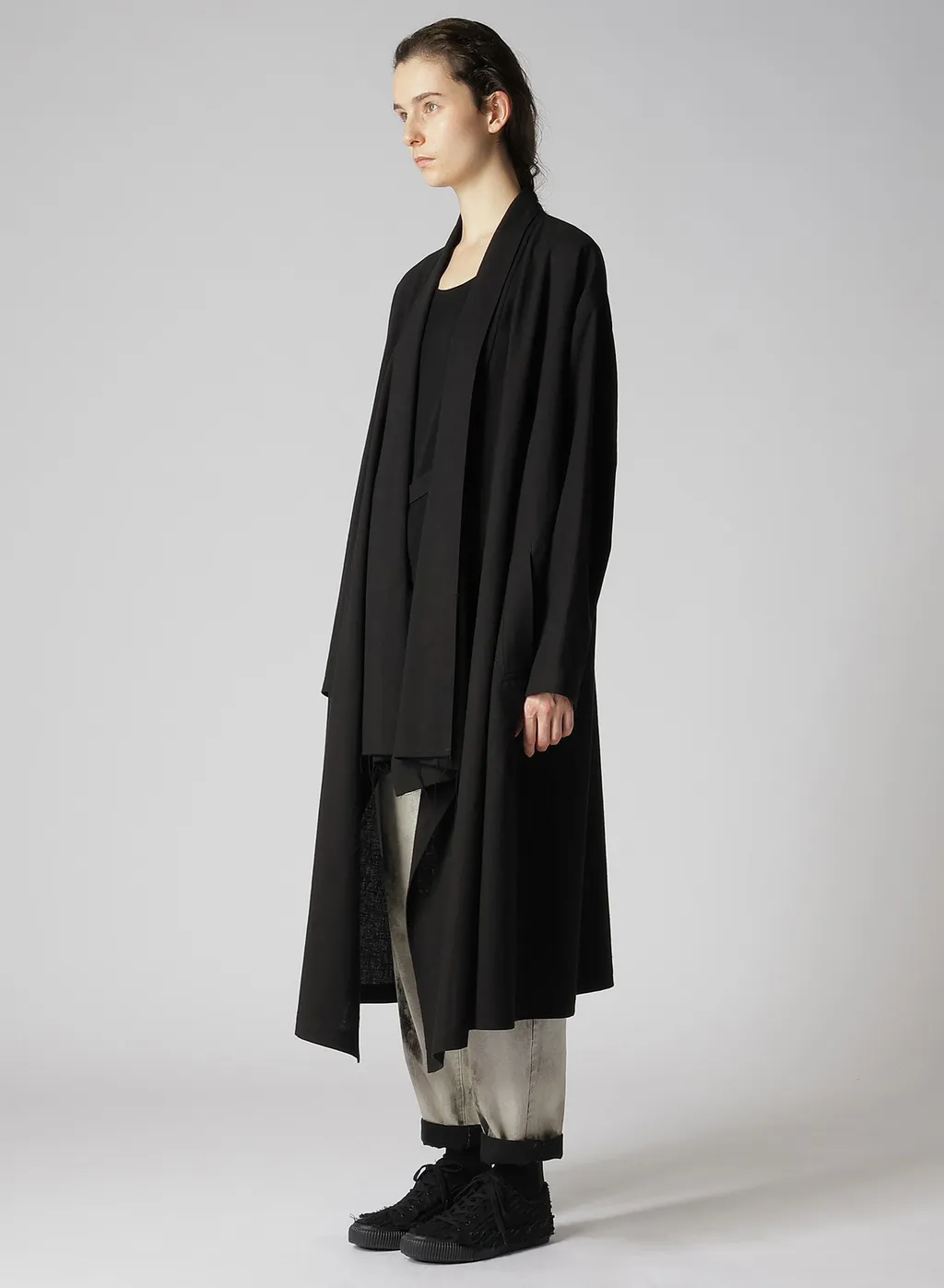Cotton Flax Poplin Robe Coat