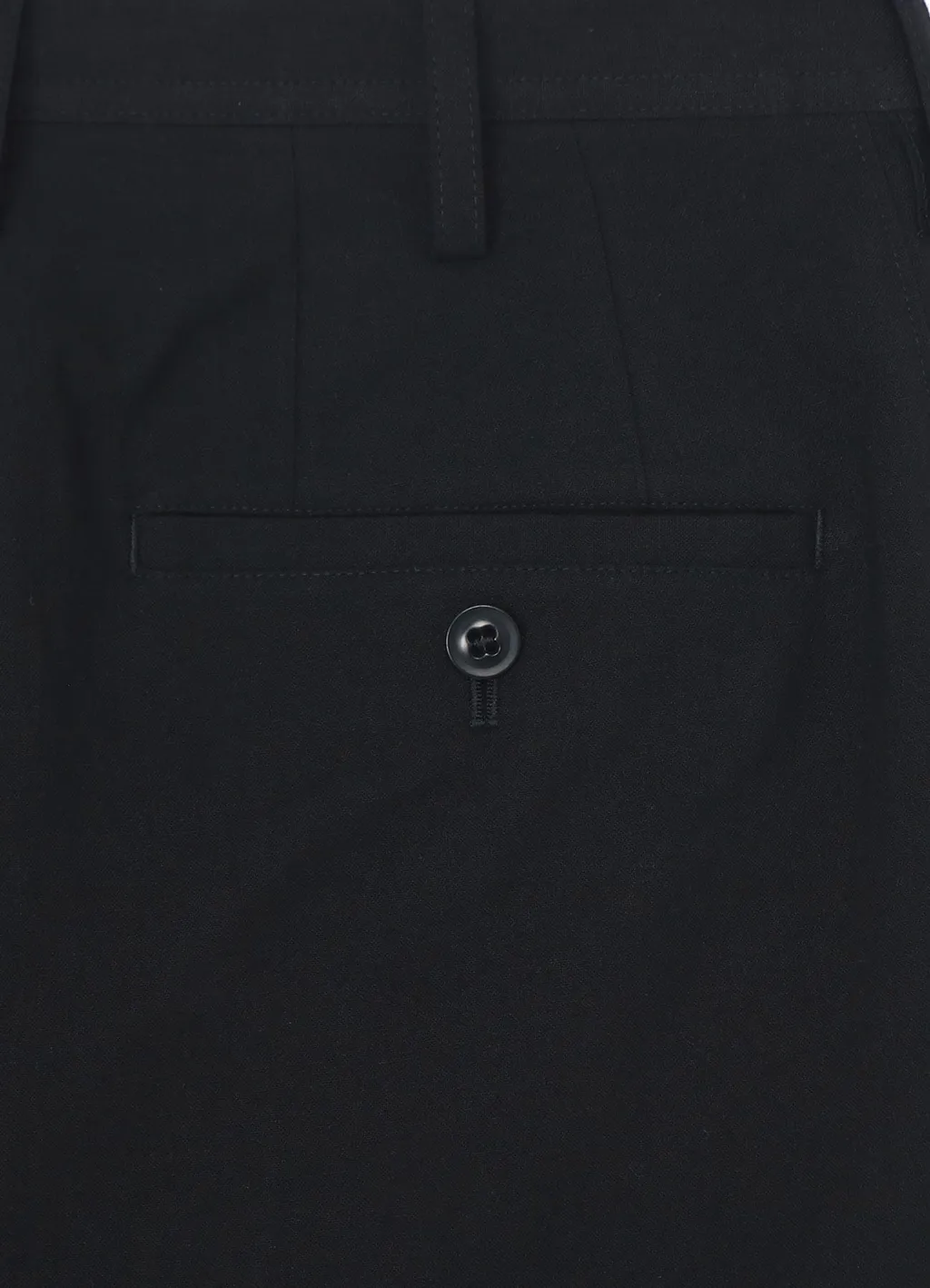 Cotton Flax Poplin Double Tuck Tapered Pants