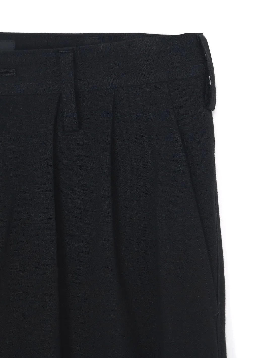 Cotton Flax Poplin Double Tuck Tapered Pants