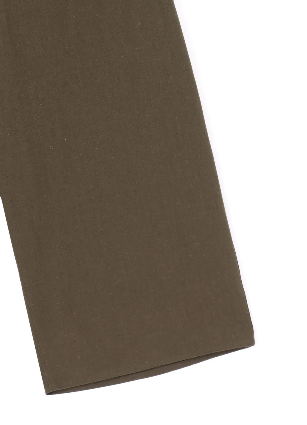 Cotton Flax Poplin Belted Pants