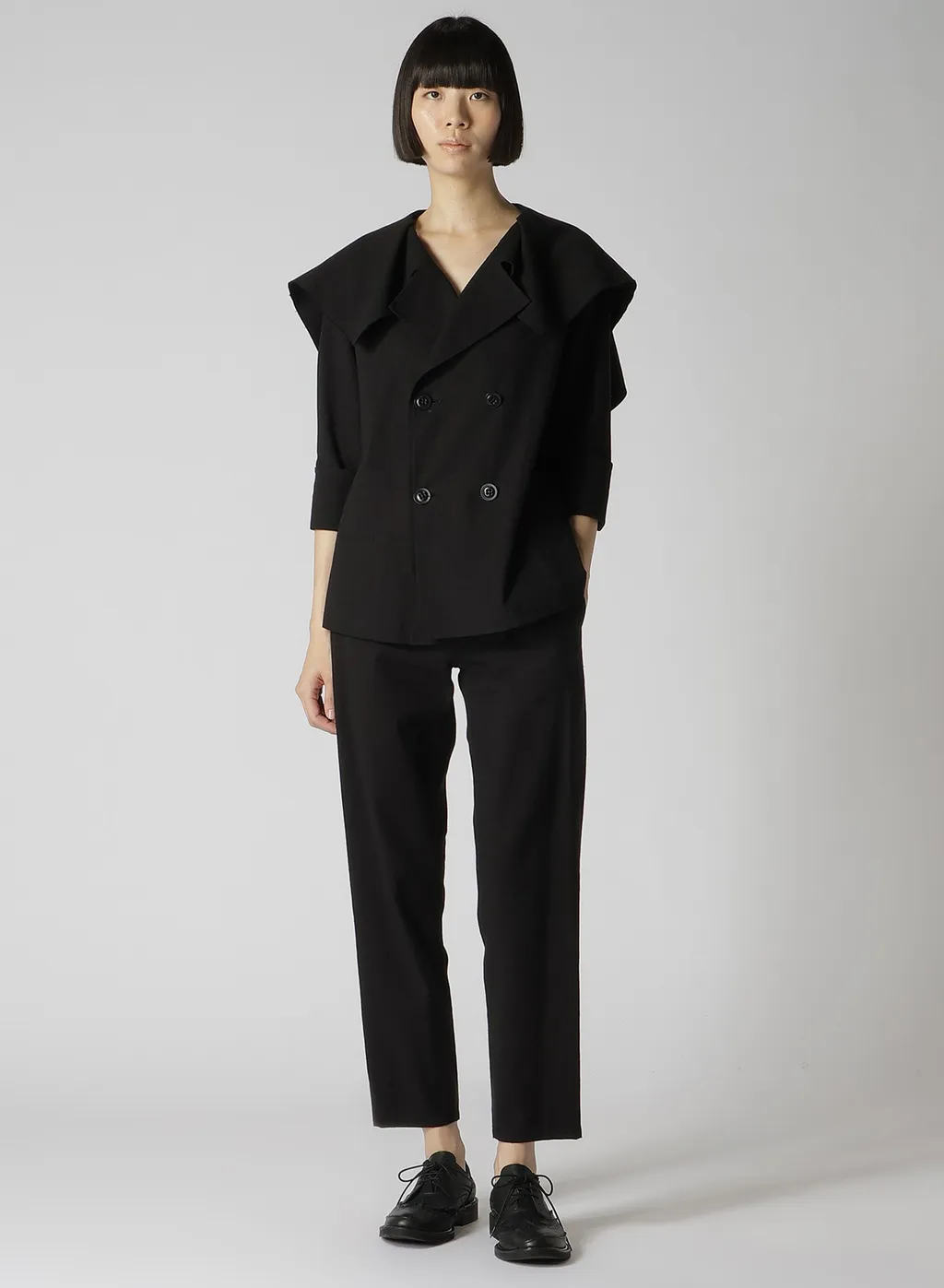 Cotton Flax Poplin Slim Pants
