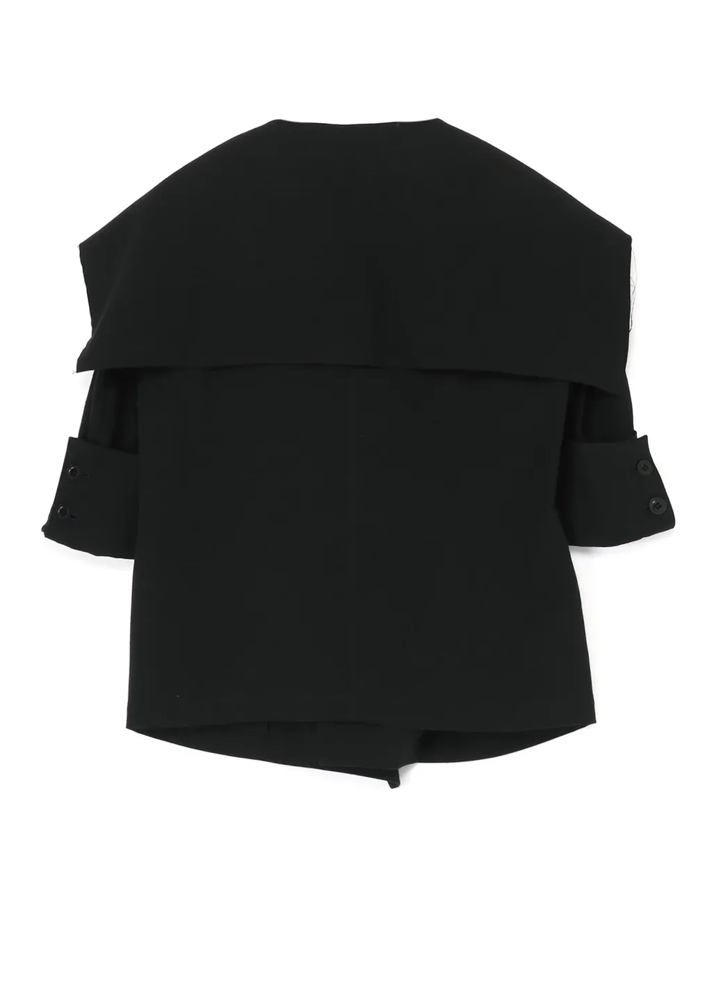 Cotton Flax Poplin Sailor Collar Jacket