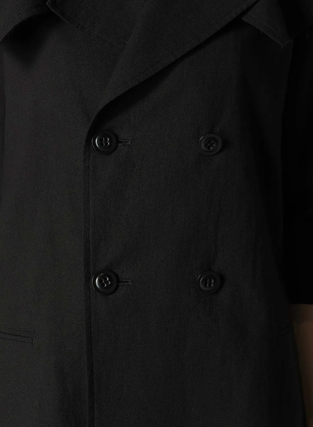 Cotton Flax Poplin Sailor Collar Jacket