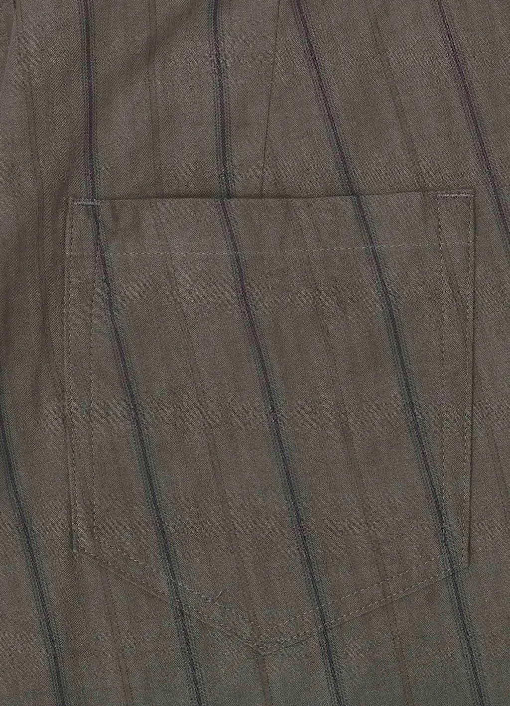Cotton Stripe Ink Dyed Tabbed Hem Pants