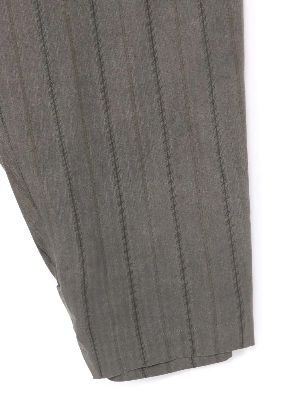 Cotton Stripe Ink Dyed Tabbed Hem Pants