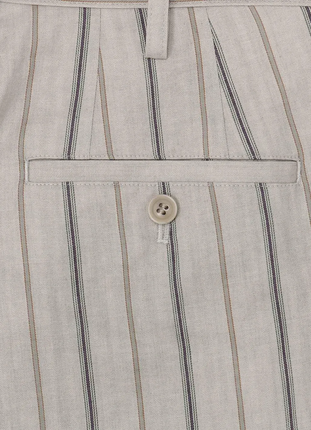 Cotton Stripe Ink Dyed Double Tuck Tapered Pants