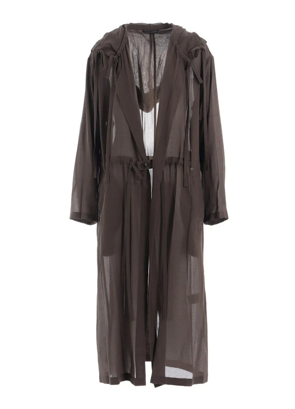 Cotton Chiffon Hoodie Coat