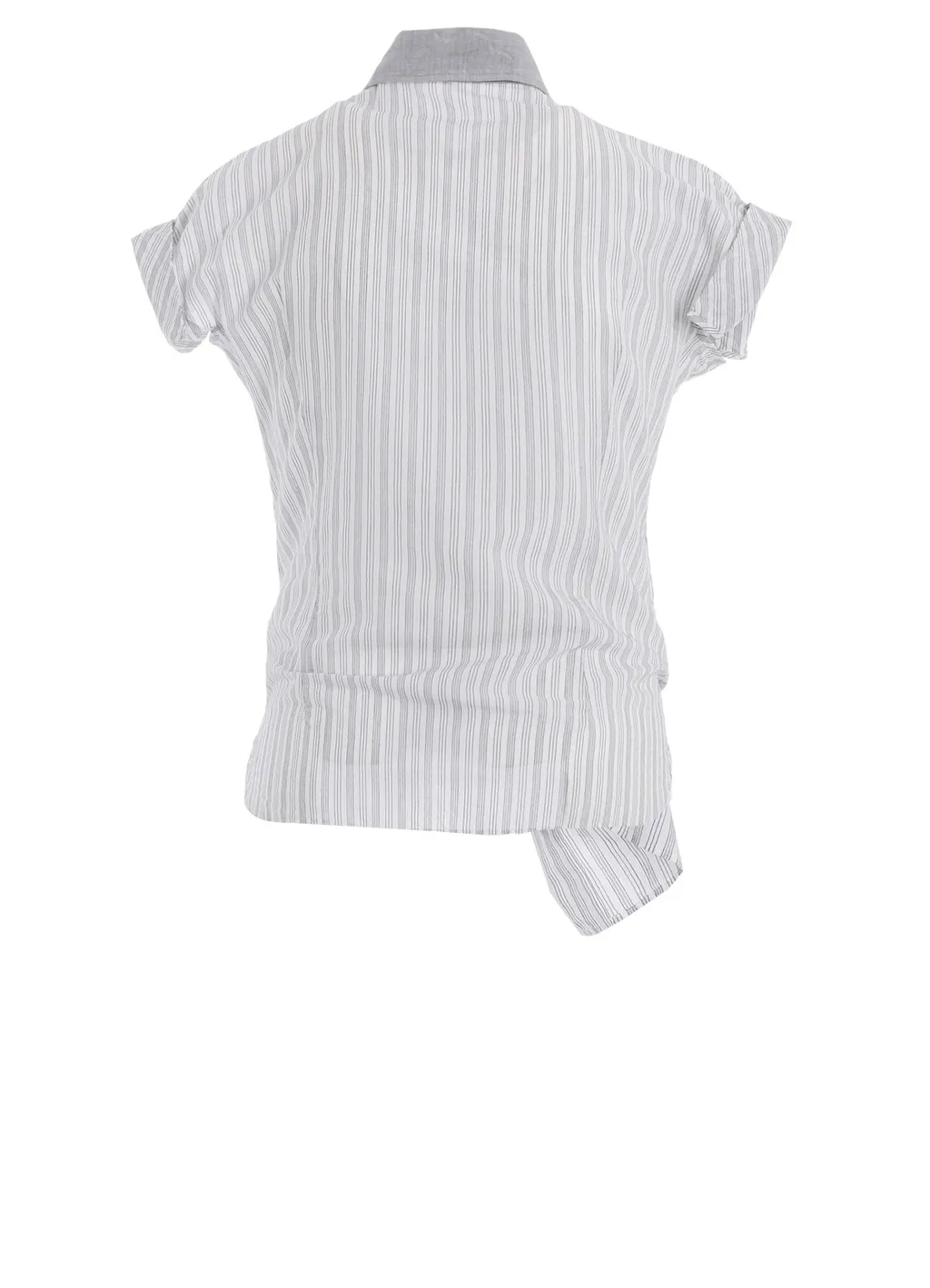 C/Cu Hard Twisted Dobby Stripe Pleated Shirt