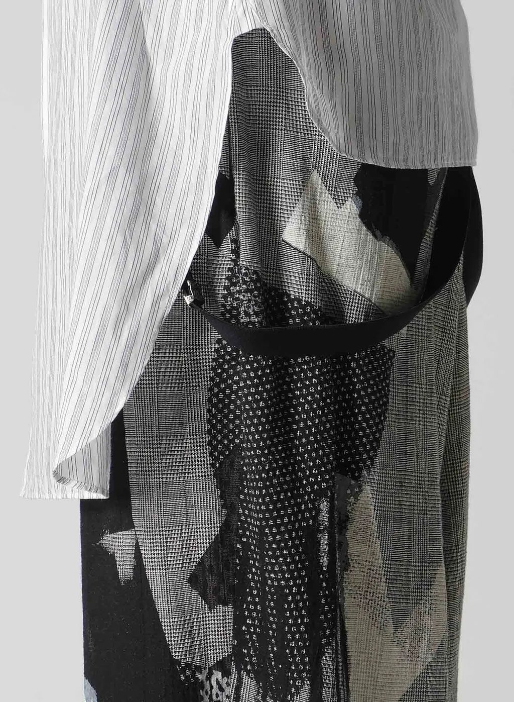C/Cu Hard Twisted Dobby Stripe Pleated Shirt
