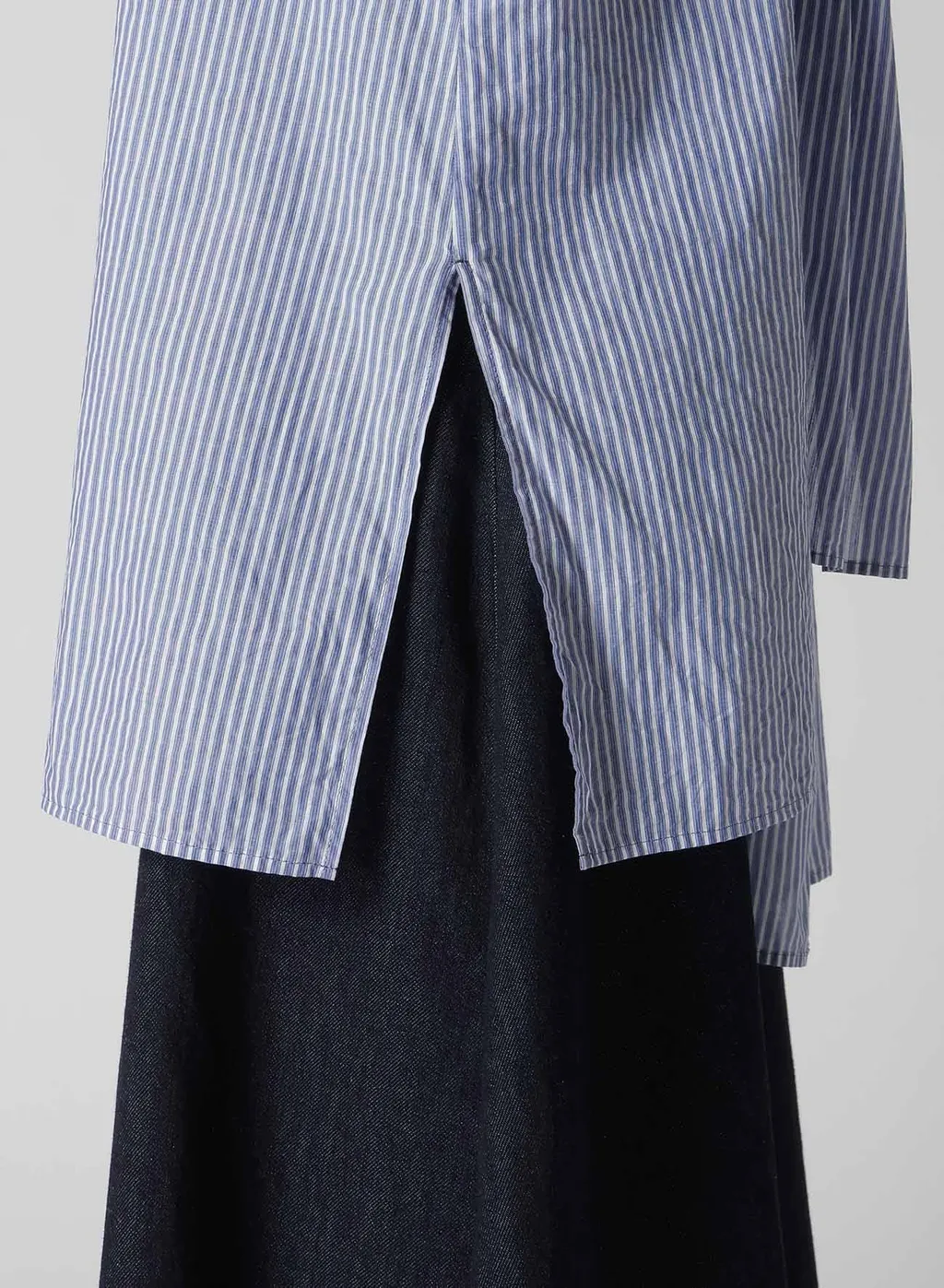 Cotton Stripe Back Tie Blouse