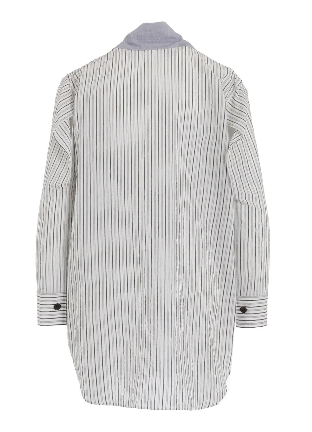 C/Cu Hard Twisted Dobby Stripe Tie Style Shirt