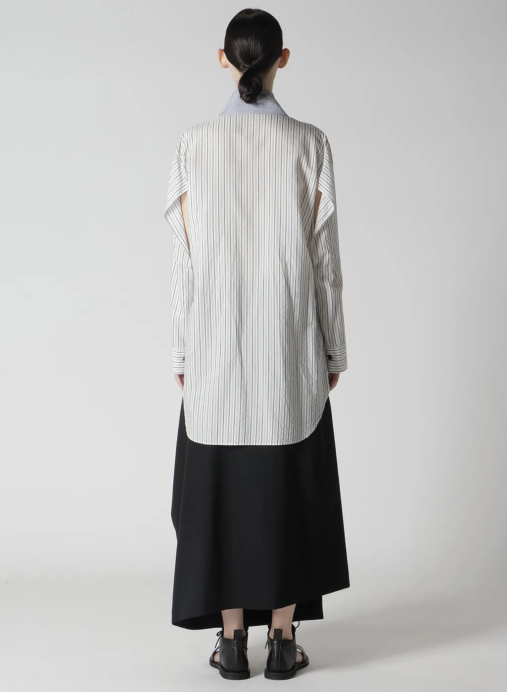 C/Cu Hard Twisted Dobby Stripe Tie Style Shirt