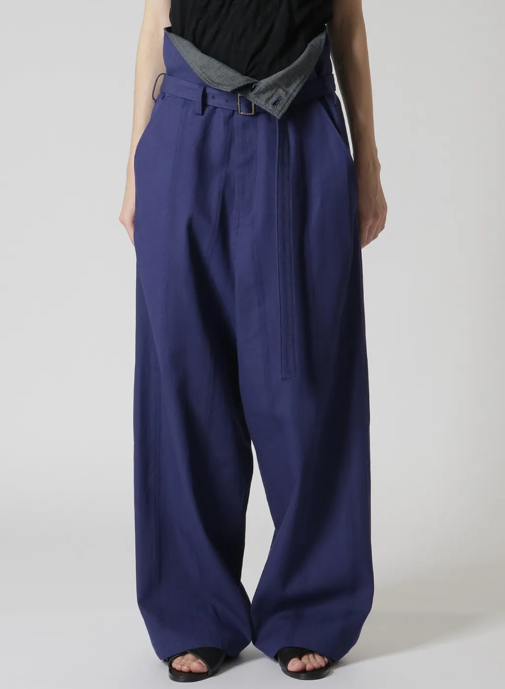 Multi Striped Dobby Chino Belted High Waist Pants