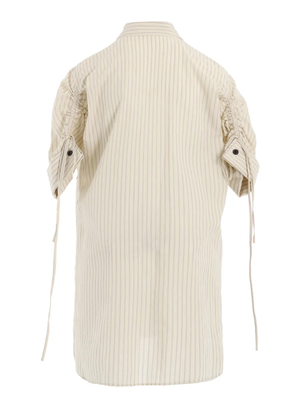 Dobby Stripe Shirring Sleeve Shirt