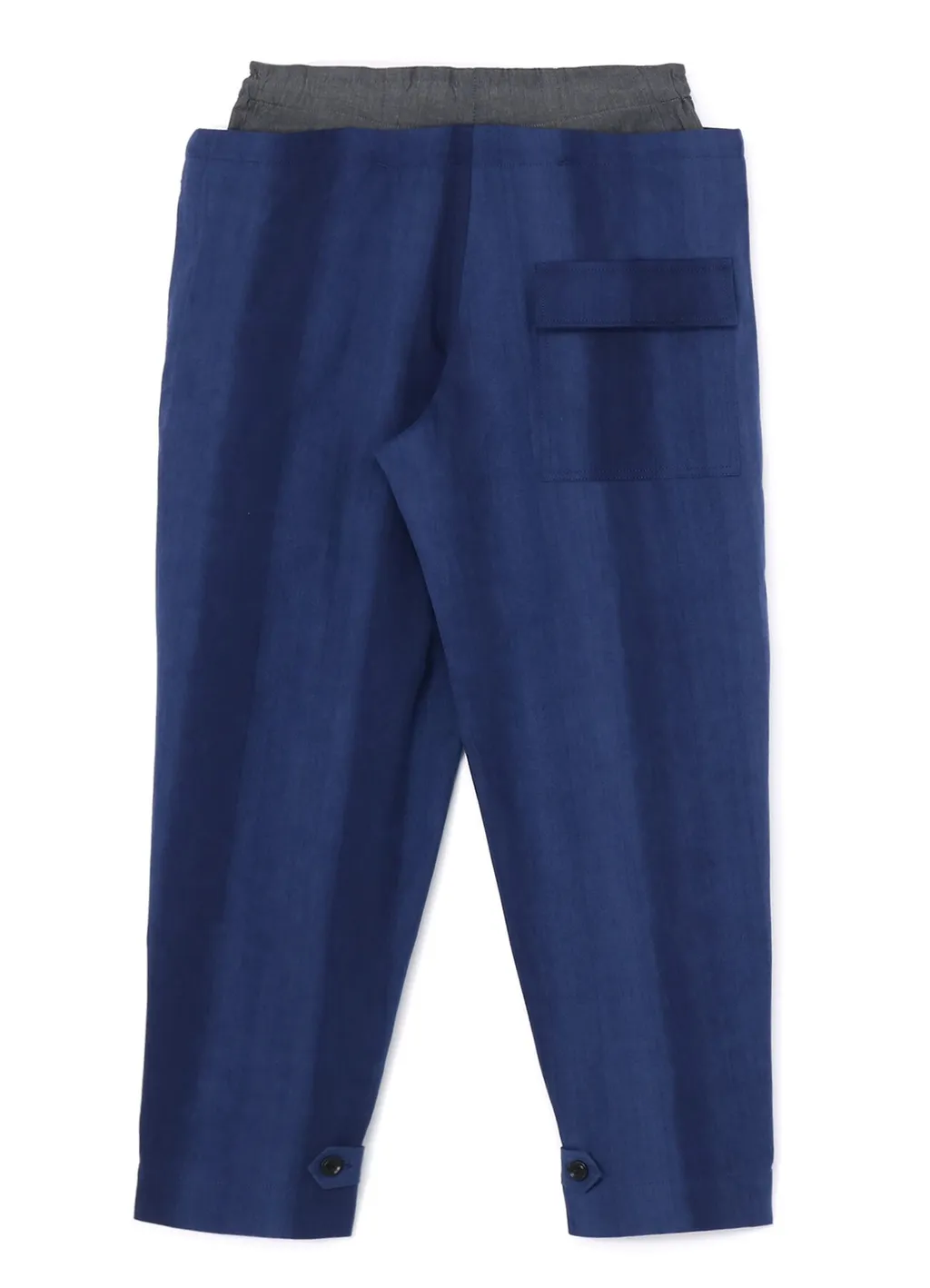 Multi Striped Dobby Uneven Dyeing Layered Pants