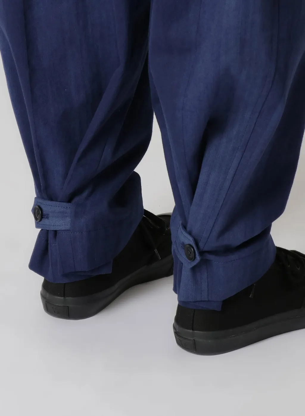 Multi Striped Dobby Uneven Dyeing Layered Pants