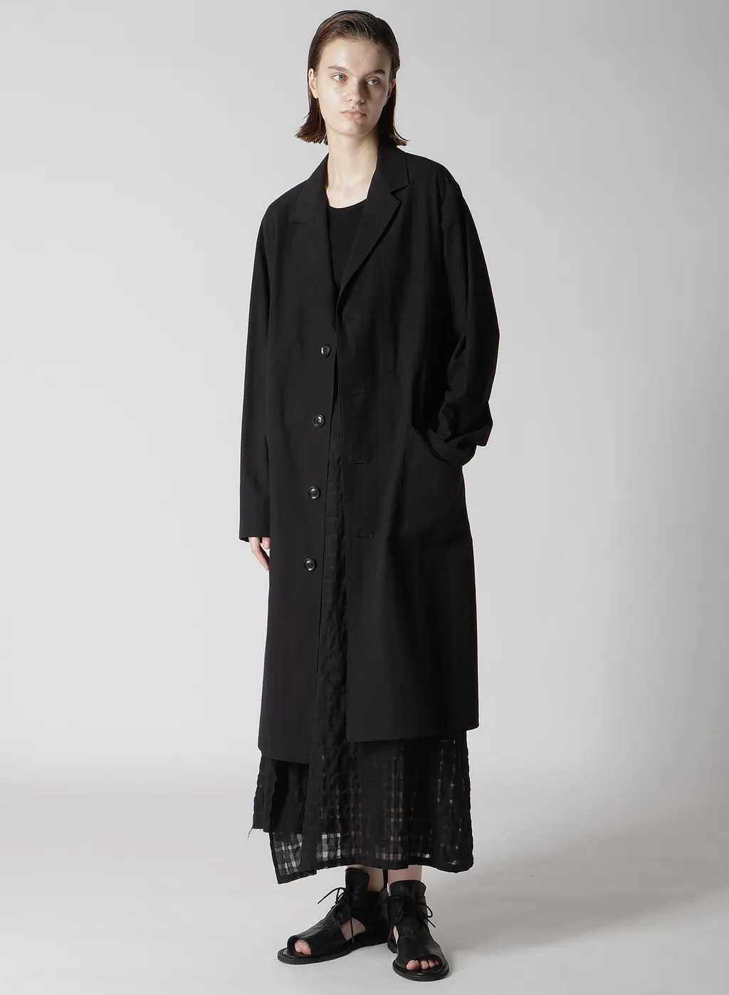 Cotton Linen Dump 4 Button Work Jacket