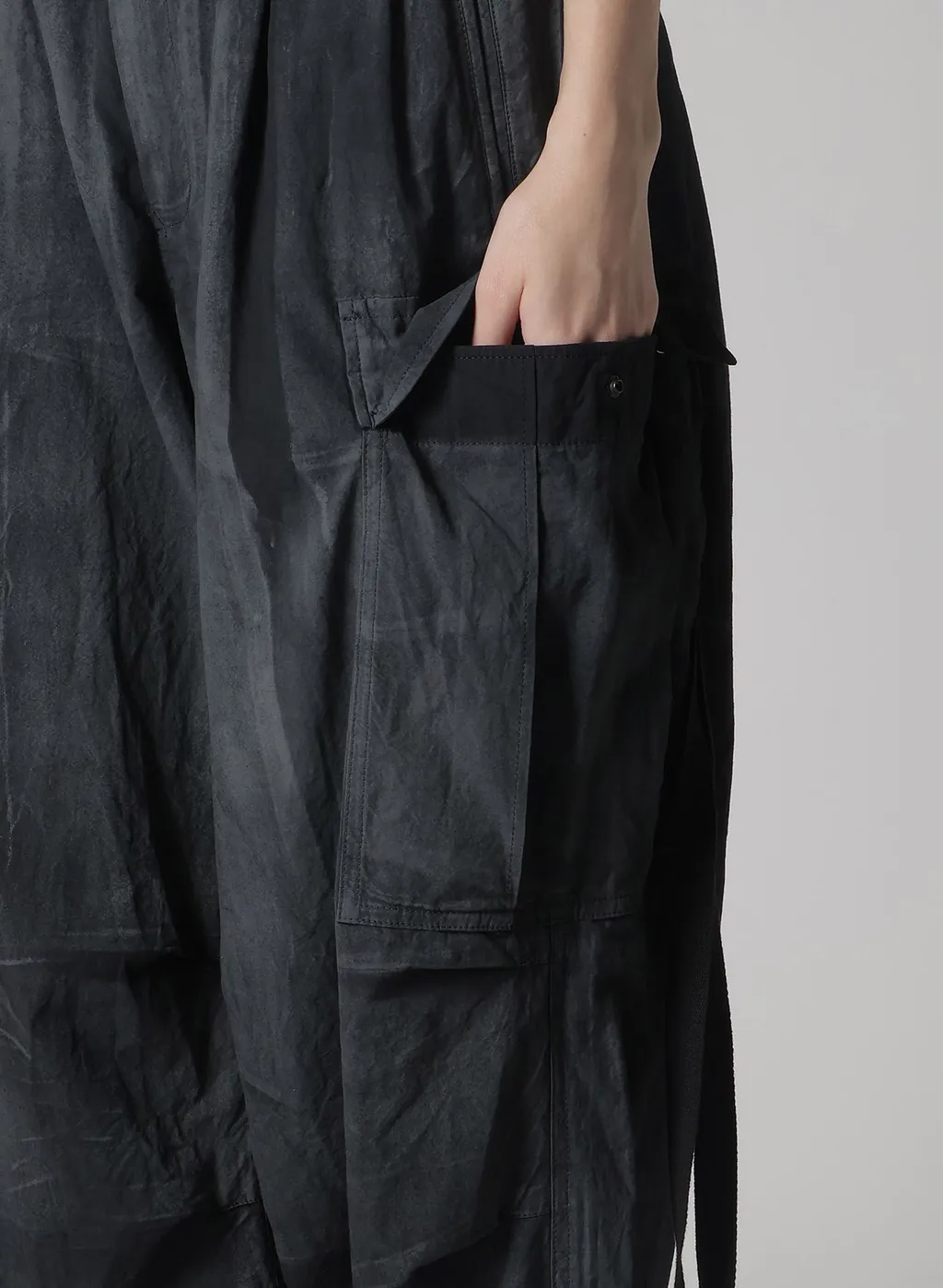Cotton Linen Dump Rooler Printing Cargo Pants