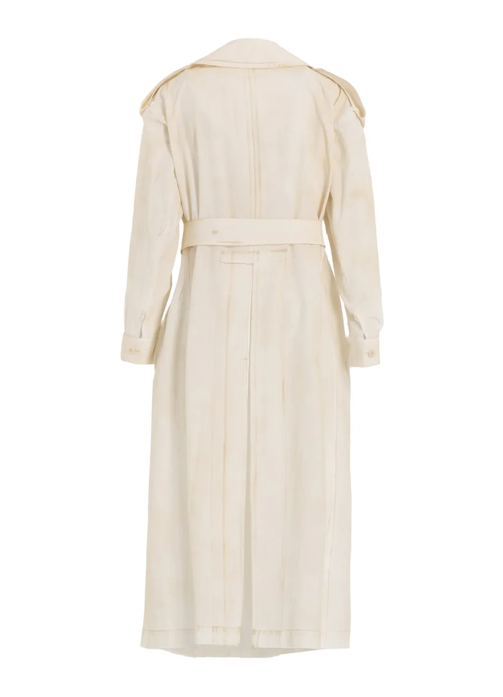 Cotton Linen Dump Rooler Printing Trench Coat