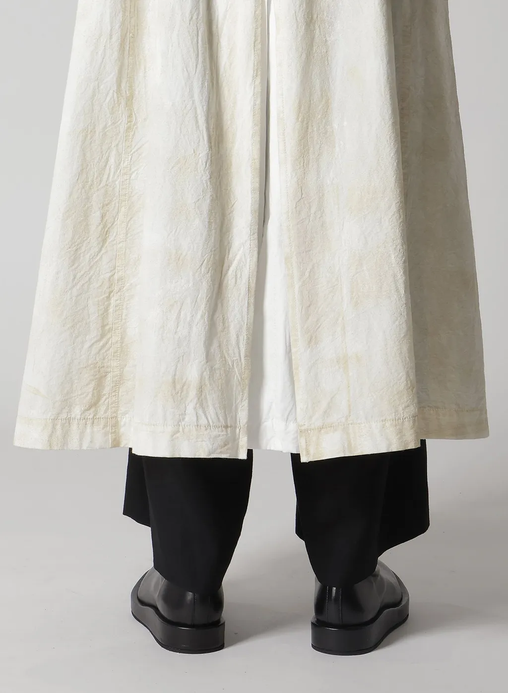 Cotton Linen Dump Rooler Printing Trench Coat