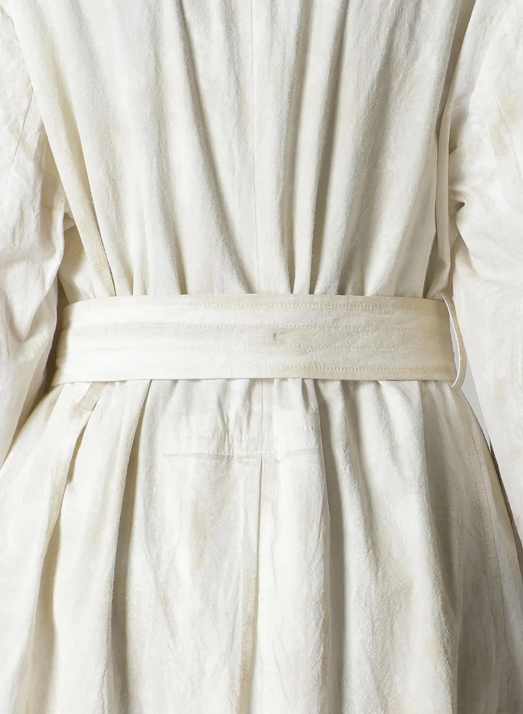 Cotton Linen Dump Rooler Printing Trench Coat