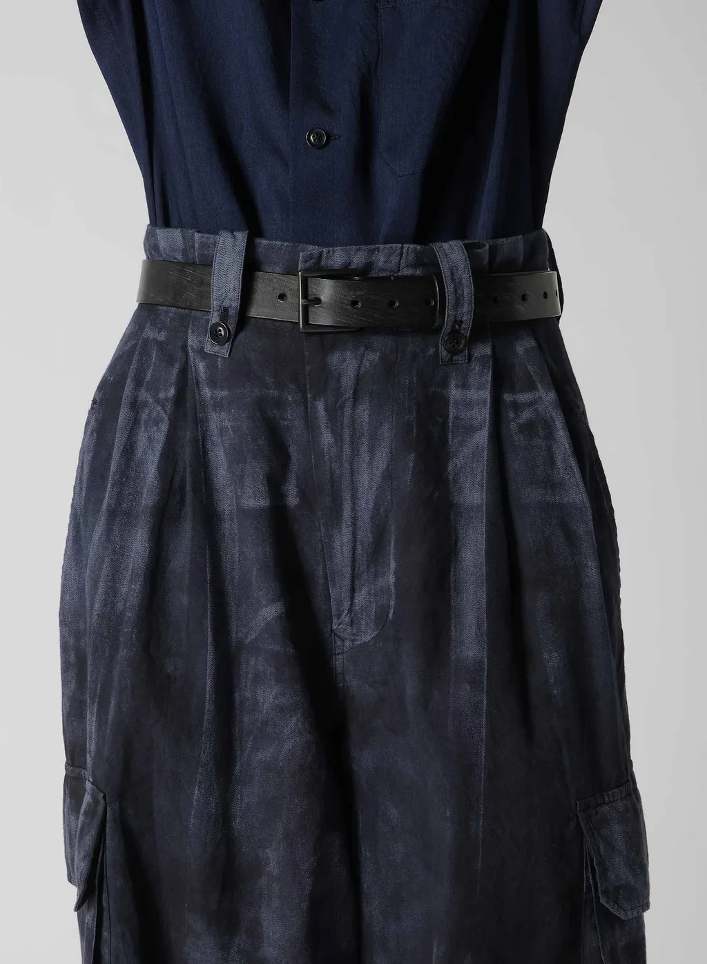 Indigo Heather Chambray Cargo Pants