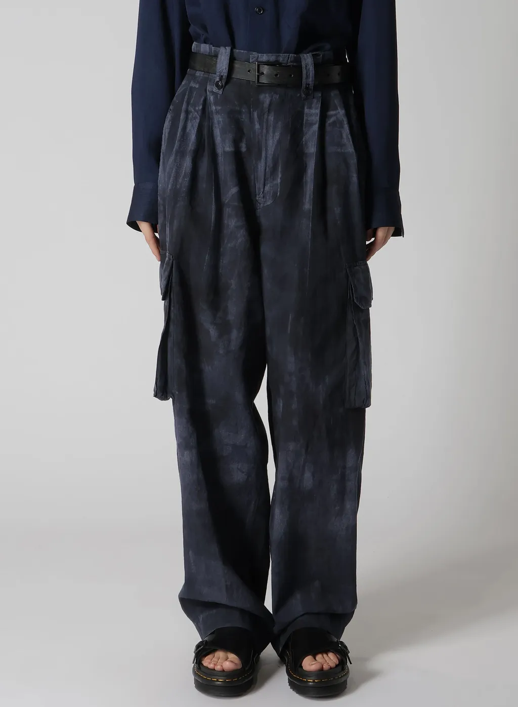 Indigo Heather Chambray Cargo Pants