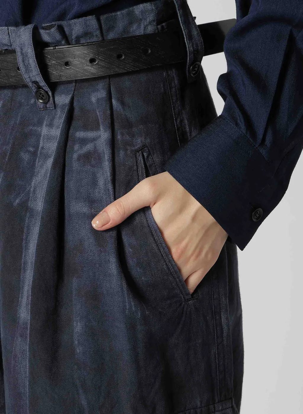 Indigo Heather Chambray Cargo Pants