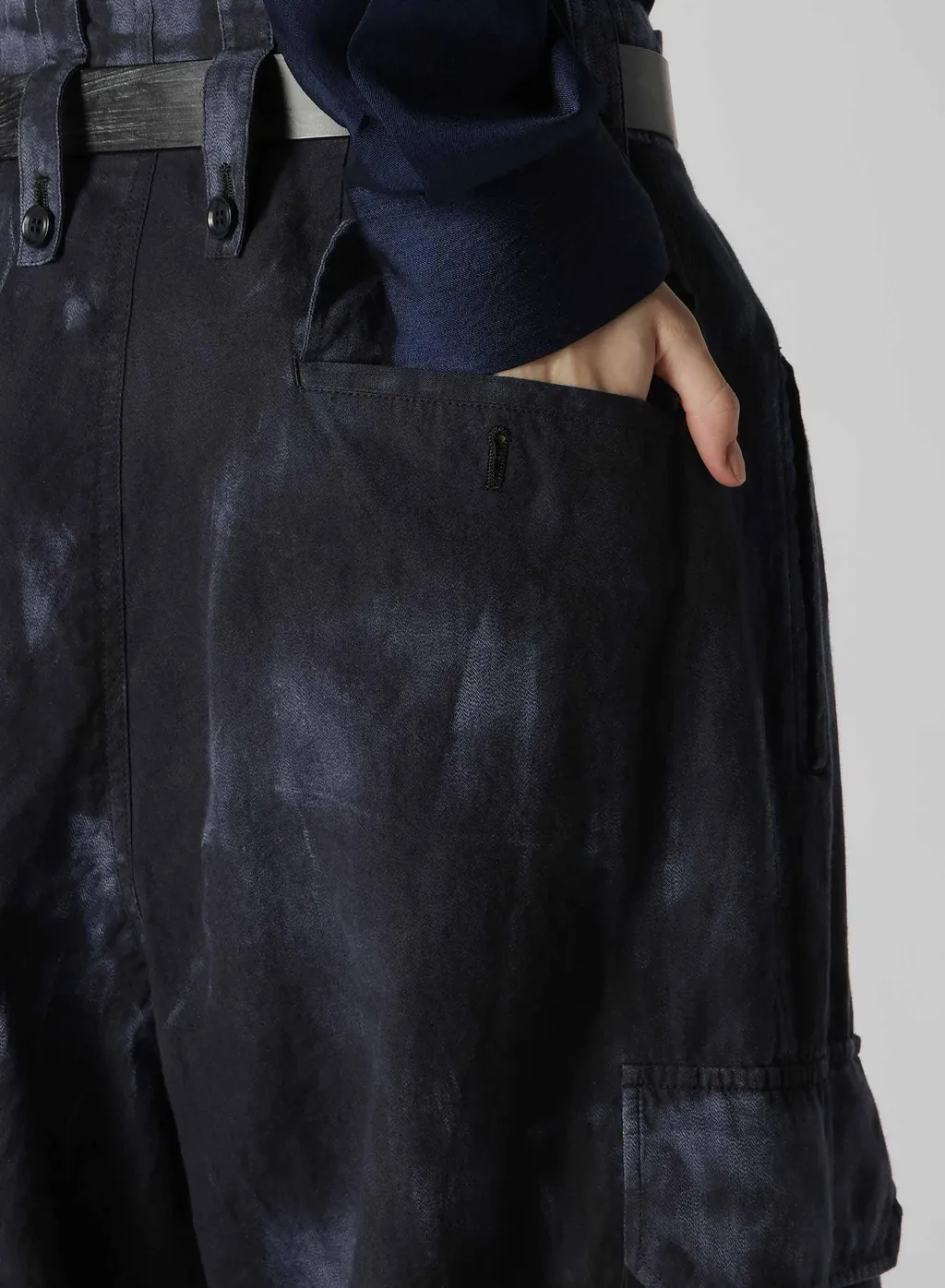 Indigo Heather Chambray Cargo Pants