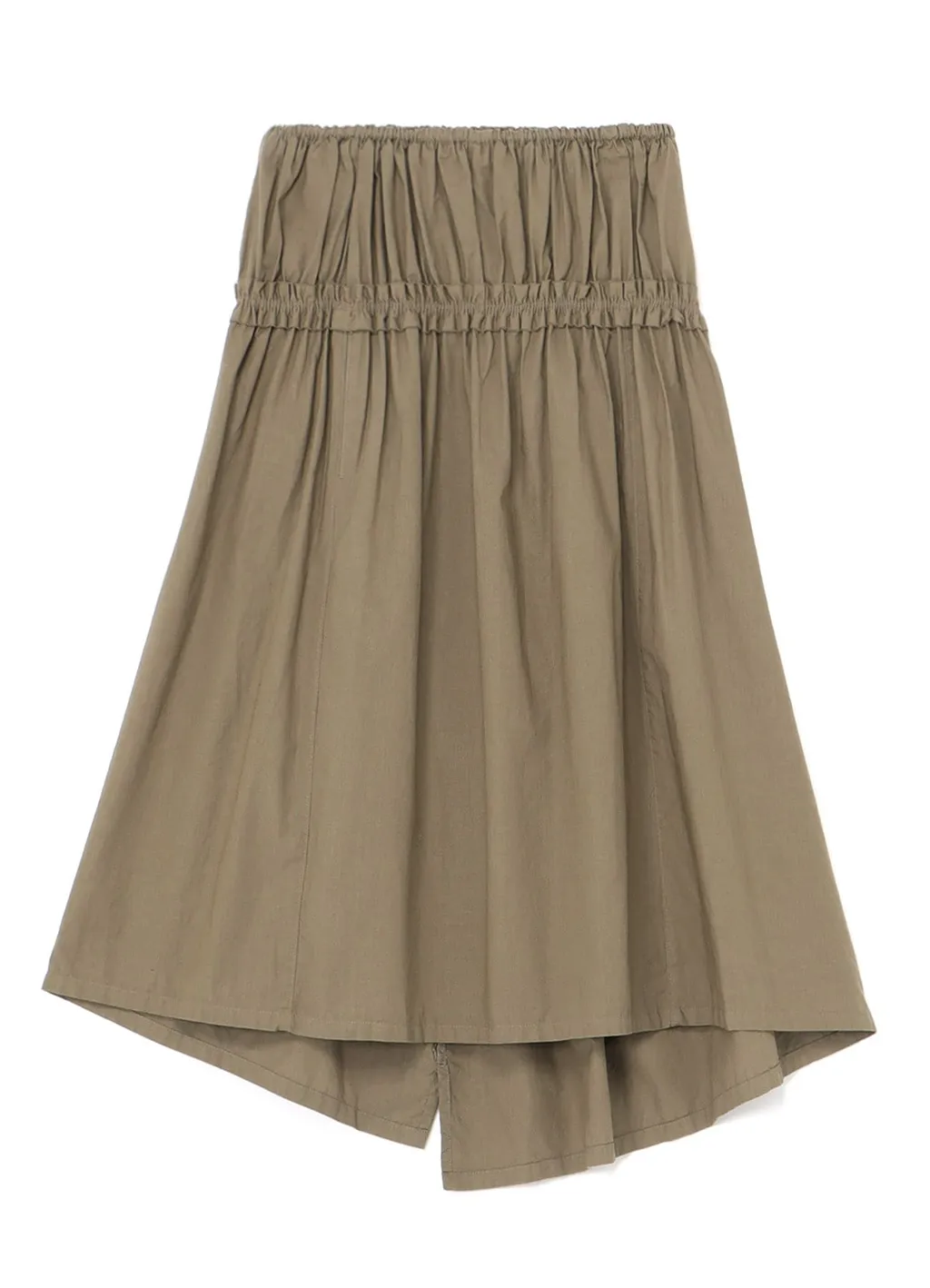Cotton Dungaree Gathered Tail Skirt
