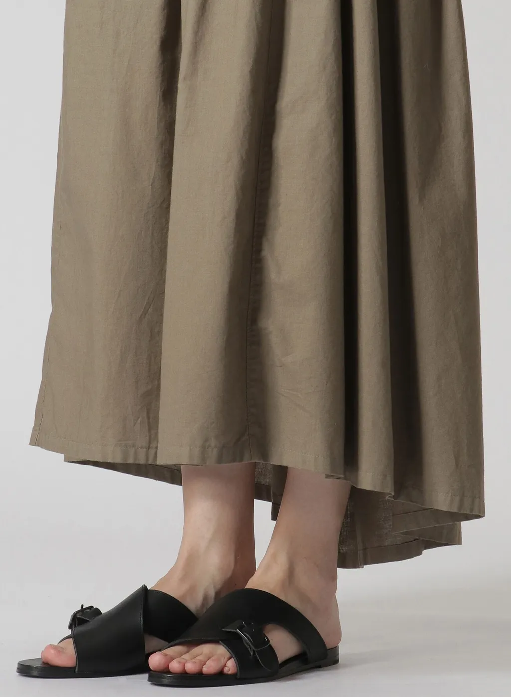 Cotton Dungaree Gathered Tail Skirt