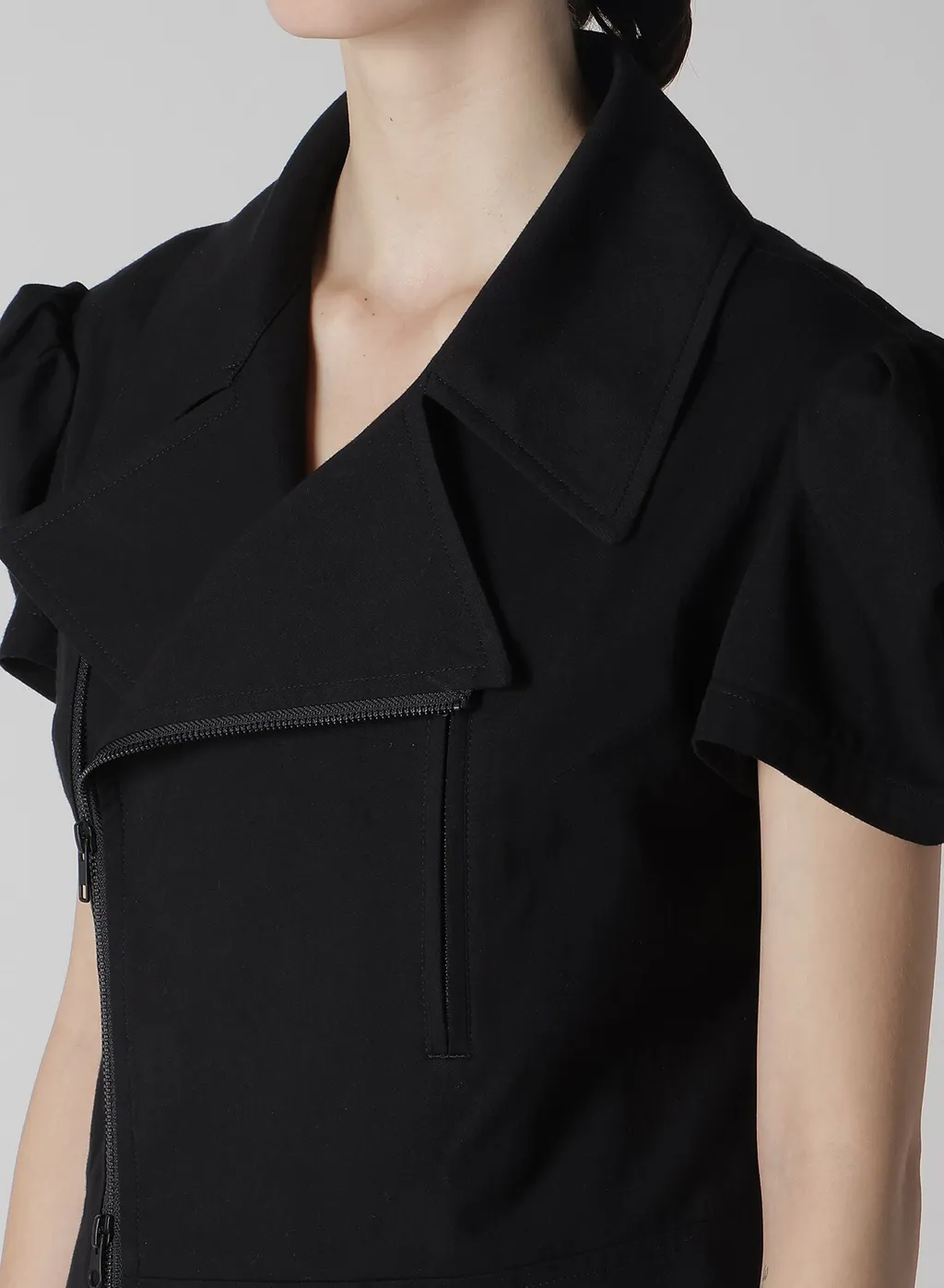 C/Ry Interweave Cross Short Sleeve Moto Jacket